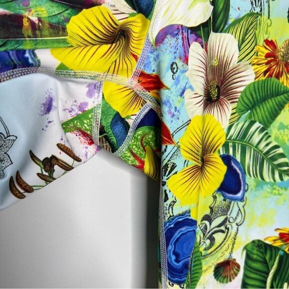 Athleta Womens Size XXS Tropical Sonar Capri Legging Running Floral Bright Pant - Picture 6 of 10